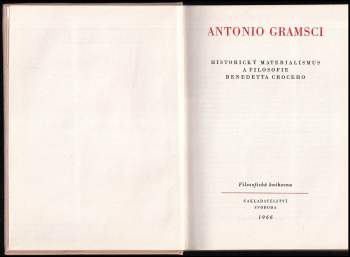 Antonio Gramsci: Historický materialismus a filosofie Benedetta Croceho