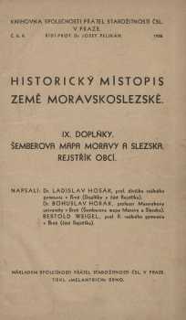 Historický místopis země Moravskoslezské