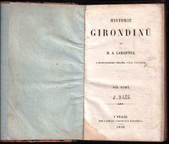 Alphonse de Lamartine: Historie Girondinů