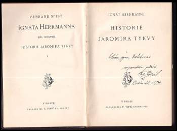 Ignát Herrmann: Historie Jaromíra Tykvy