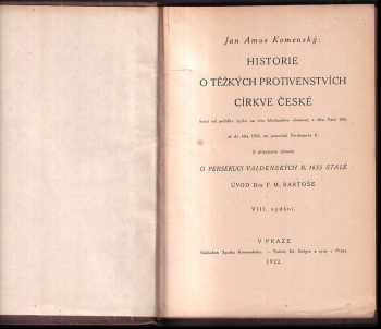 Historie o těžkých protivenstvích církve české hned od počátku jejího na víru křesťanskou obrácení, v létu Páně 894, až do léta 1632, za panování Ferdinanda II