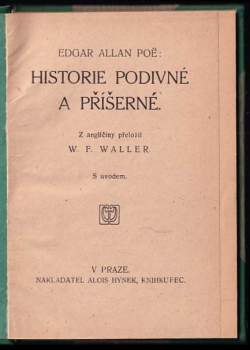 Edgar Allan Poe: Historie podivné a příšerné