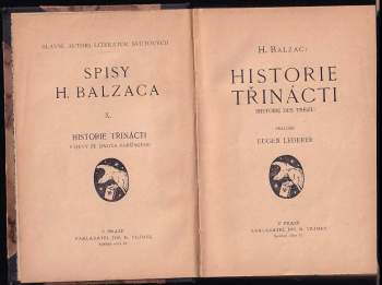 Honoré de Balzac: Historie třinácti