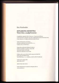Eric Kurlander: Hitlerova monstra