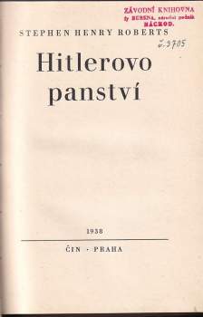 Stephen Henry Roberts: Hitlerovo panství