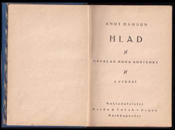 Knut Hamsun: Hlad