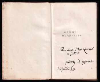 Gustav Jaroš-Gamma: Hlas 1918
