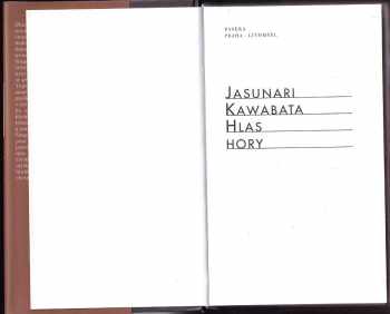 Yasunari Kawabata: Hlas hory