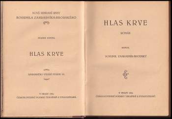 Bohumil Zahradník-Brodský: Hlas krve