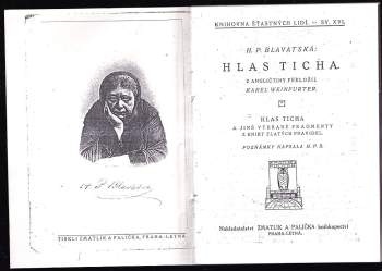 Jelena Petrovna Blavatskaja: Hlas ticha - REPRINT