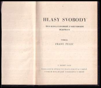 František Pulec: Hlasy svobody