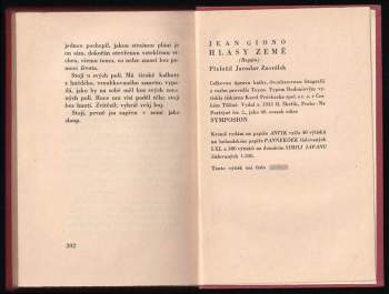 Jean Giono: Hlasy země