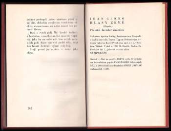 Jean Giono: Hlasy země