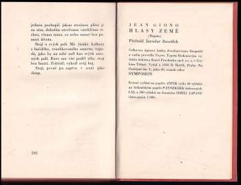 Jean Giono: Hlasy země