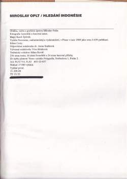Miroslav Oplt: Hledání Indonésie