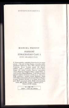 Marcel Proust: Hledání ztraceného času