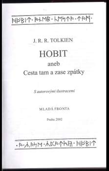 J. R. R Tolkien: Hobit, aneb, Cesta tam a zase zpátky
