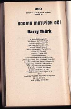 Harry Thürk: Hodina mrtvých očí