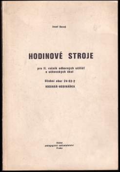 Hodinové stroje pro 2. ročník odborných učilišť a učňovských škol