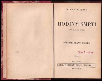 Edgar Wallace: Hodiny smrti