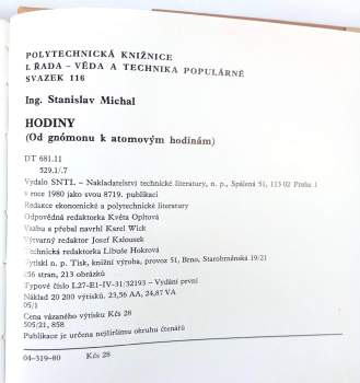 Stanislav Michal: Hodiny