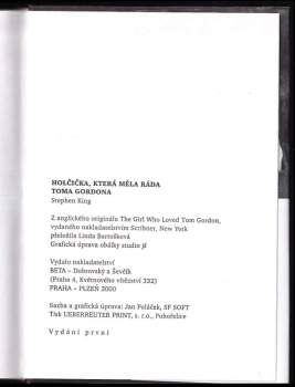 Stephen King: Holčička, která měla ráda Toma Gordona