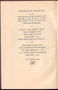 Friedrich Hölderlin: Hölderlin