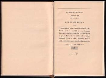 Viktor Dyk: Holoubek Kuzma