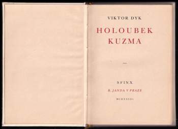 Viktor Dyk: Holoubek Kuzma