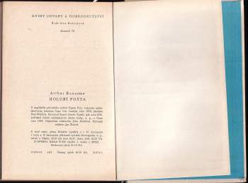 Arthur Ransome: Holubí pošta