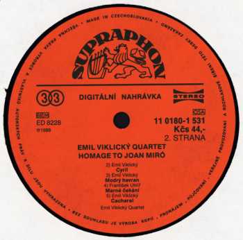 Emil Viklický Quartet: Homage To Joan Miró