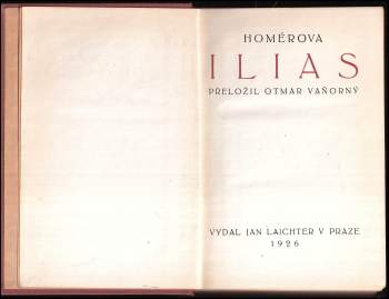 Homéros: Homérova Ilias