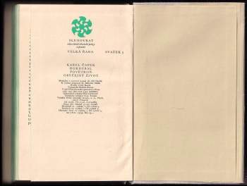 Karel Čapek: Hordubal ; Povětroň ; Obyčejný život