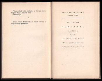 Karel Čapek: Hordubal