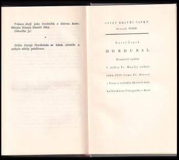 Karel Čapek: Hordubal
