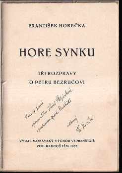 František Horečka: Hore synku