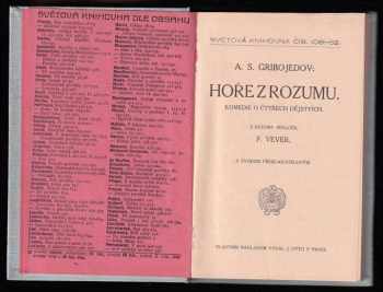 Aleksandr Sergejevič Gribojedov: Hoře z rozumu