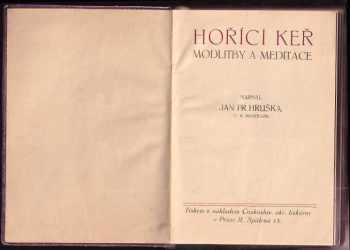 Jan František Hruška: Hořící keř