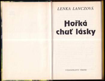 Lenka Lanczová: Hořká chuť lásky
