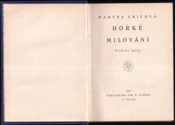 Maryna Fričová: Hořké milování