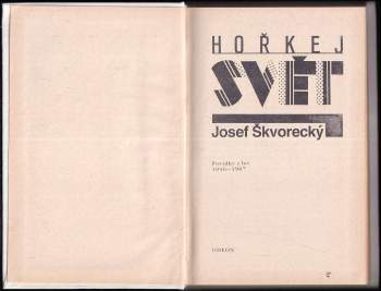 Josef Škvorecký: Hořkej svět
