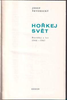 Josef Škvorecký: Hořkej svět