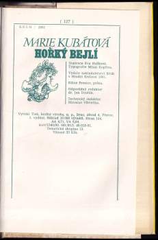 Marie Kubátová: Hořký bejlí