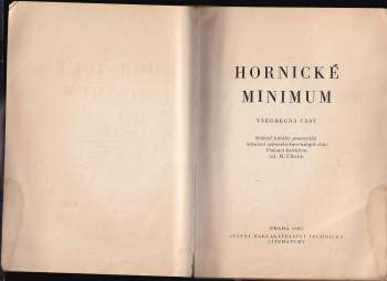Hornické minimum