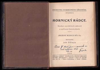 Jan Žížala: Hornický rádce