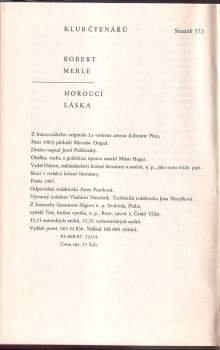 Robert Merle: Horoucí láska