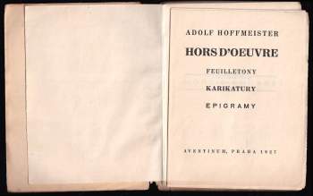 Adolf Hoffmeister: Hors d'oeuvre