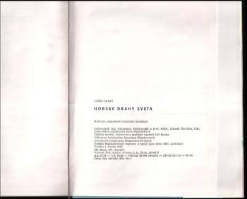 Josef Hons: Horské dráhy světa