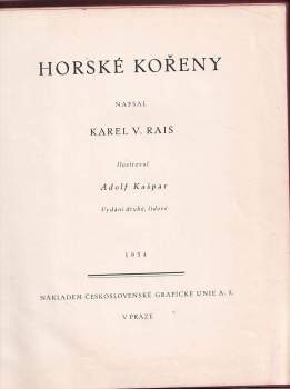 Karel Václav Rais: Horské kořeny