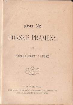 Josef Šír: Horské prameny